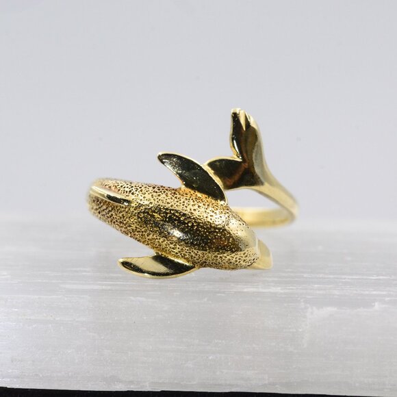 14K Dolphin Wrap Ring - Picture 6 of 11